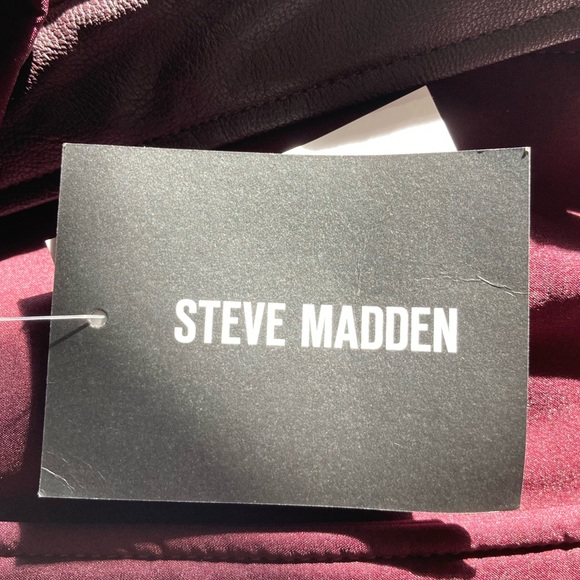 Steve Madden Mid-Length Soft Shell Jacket Burgundy with Defect! Size Medium - Picture 9 of 16